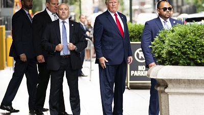 L'ancien président américain Donald Trump, auditionné à New York après la perquisition, le 10 août 2022.