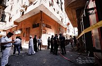 Igreja de Abu Sifine, no bairro popular de Imbaba, no Cairo, no Egito, onde ocorreu um incêndio este domingo, 14 de agosto