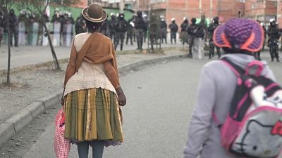 Protesta de cocaleros en La Paz