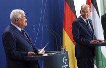 Palästinenserpräsidenten Mahmud Abbas zu Besuch in Berlin bei Bundeskanzler Olaf Scholz