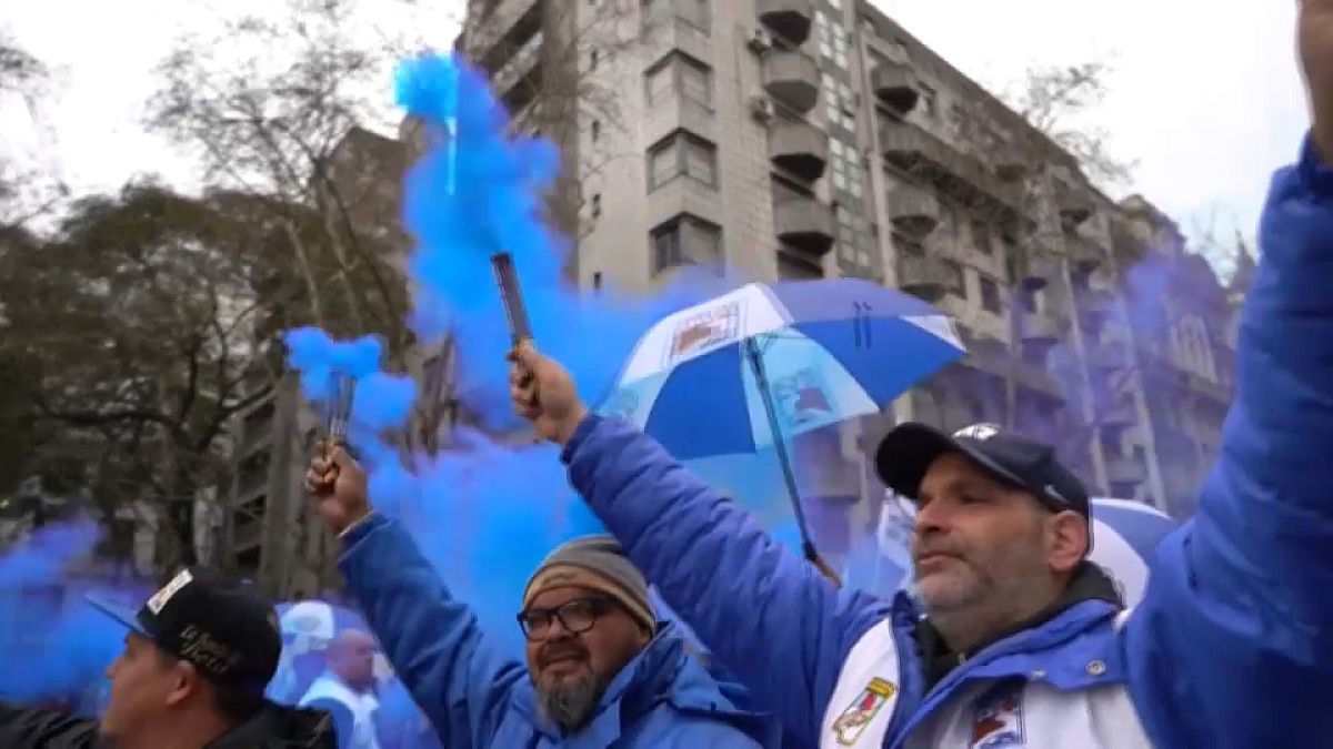 Teilnehmer einer Kundgebung in Buenos Aires