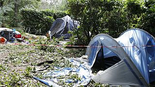 Dégâts dans un camping à Sangone (Corse), le 18/08/2022