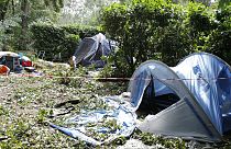 Destrozos en un camping de Córcega