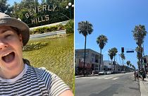 I visited Hollywood for my best friend's wedding.