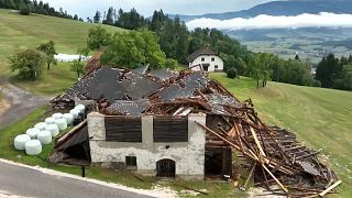 Разрушенный дом в Австрии.