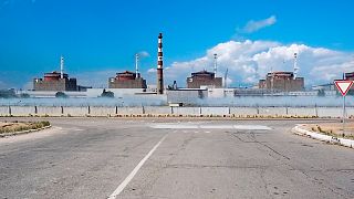 A general view of the Zaporizhzhia Nuclear Power Station in territory under Russian military control, in southeastern Ukraine.