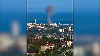 Ataque con un dron al cuartel general de la Flota del Mar Negro de Rusia, en el puerto de Sebastopol