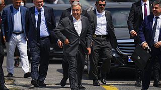 Le secrétaire général de l'ONU Antonio Guterres à Istanbul, le 20 aout 2022