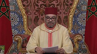 Mohamed VI durante su discurso este sábado.