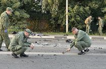 موقع انفجار السيارة في العاصمة الروسية موسكو
