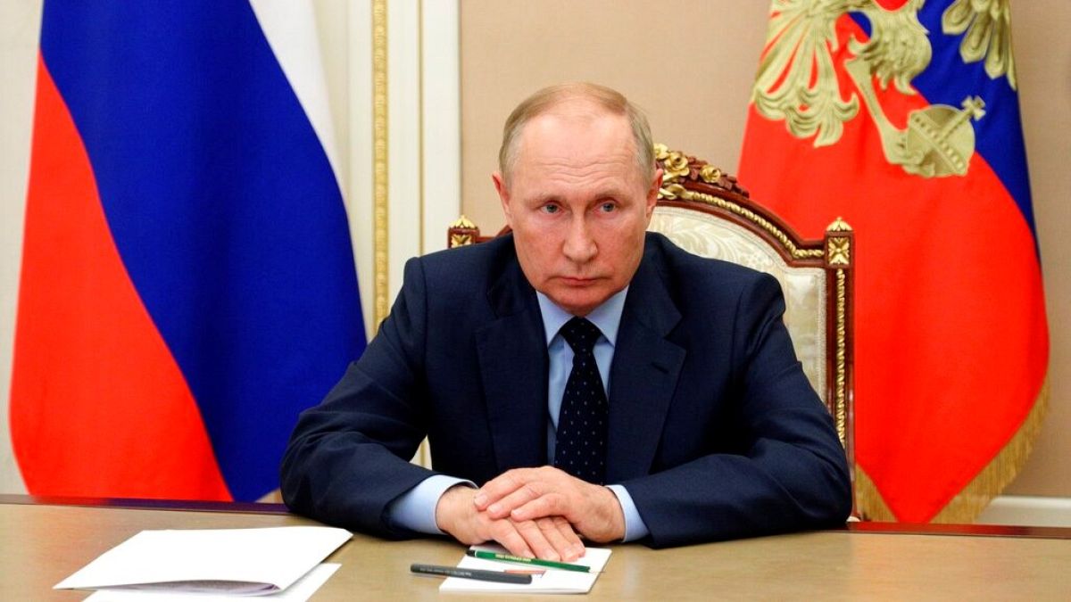 Vlagyimir Putyin a Kremlben 2022 augusztus 9-én