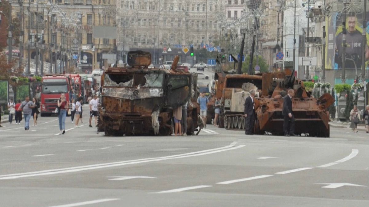 Kyiv will exhibit destroyed Russian military equipment to mark its Independence Day. 