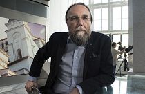 Alexander Dugin, the neo-Eurasianist ideologue, sits in his TV studio in central Moscow in August 2016