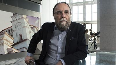 Alexander Dugin, the neo-Eurasianist ideologue, sits in his TV studio in central Moscow in August 2016