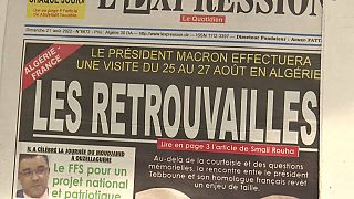 Les journaux algériens annoncent la visite d'Emmanuel Macron
