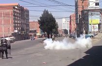 Protesta de cocaleros en La Paz