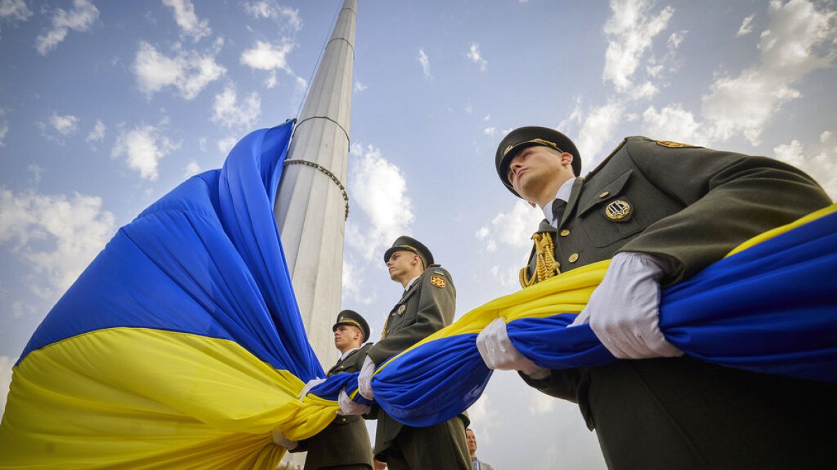 A nemzeti lobogó ünnepe Kijevben