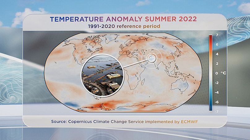 Carte mondiale des anomalies de températures pour juin, juillet et août 2022 - Copernicus / ECMWF