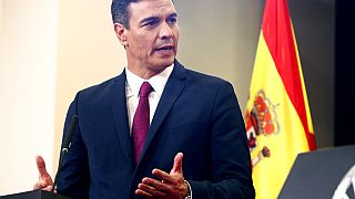 El presidente del Gobierno español, Pedro Sánchez en Macedonia del Norte, el domingo 31 de julio de 2022.