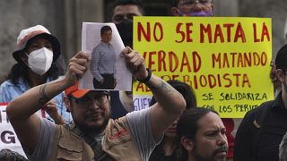 Una protesta en la Ciudad de México para exigir protección para los periodistas. (Archivo).