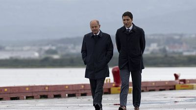 Le chancelier allemand Olaf Scholz et le Premier ministre canadien Justin Trudeau - 23.08.2022