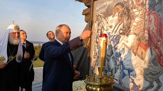 Владимир Путин на открытии памятника Александру Невскому, 11 сентября 2021