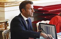 Emmanuel Macron au Palais de l'Elysée pour le premier Conseil des ministres de la rentrée, le 24 août 2022.