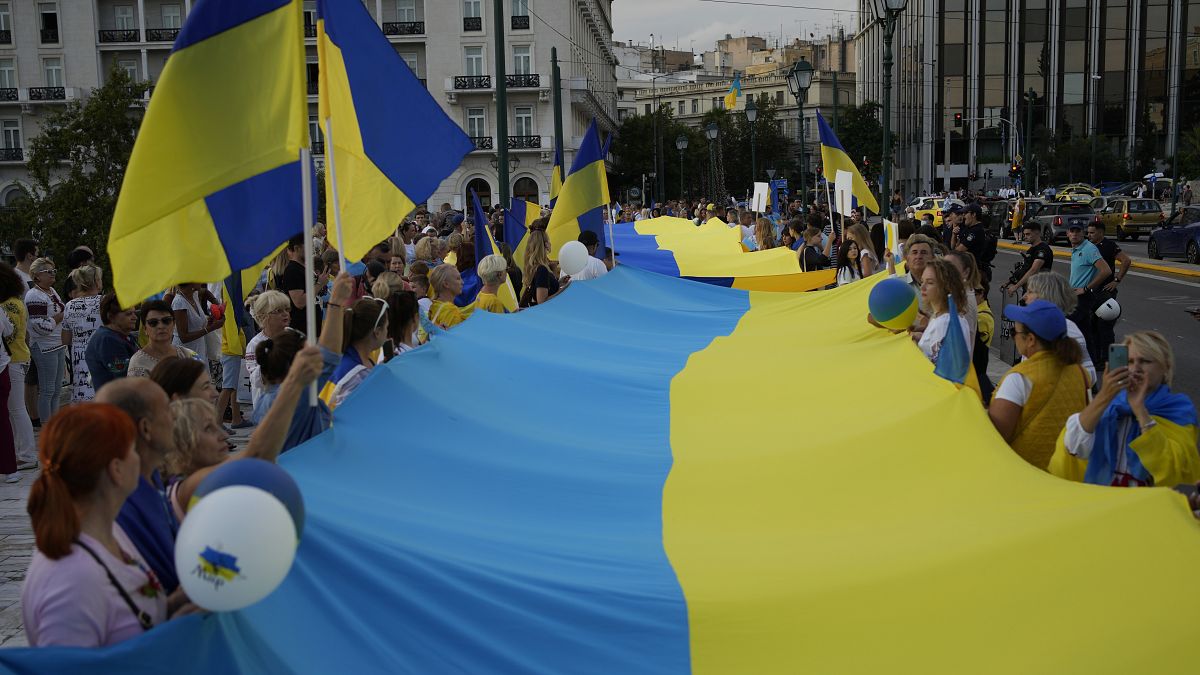 Διαδήλωση στην Αθήνα για την Ημέρα Ανεξαρτησίας της Ουκρανίας