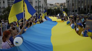 Διαδήλωση στην Αθήνα για την Ημέρα Ανεξαρτησίας της Ουκρανίας