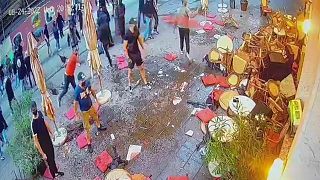 CCTV of the violence that has been shared with Euronews