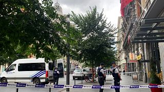 Belgian police deployed a security perimeter around the affected area in central Brussels.