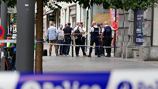 Αστυνομικοί στο σημείο του περιστατικού στις Βρυξέλλες