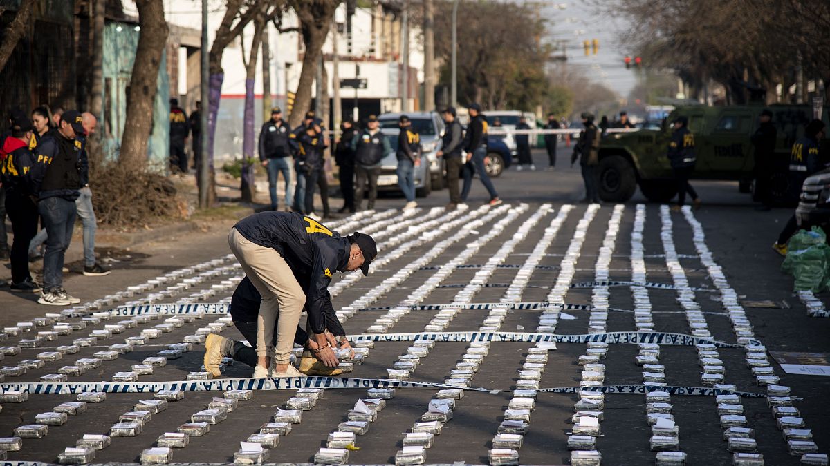الكوكايين التي تمّ ضبطها في مدينة روزاريو الأرجنتينية