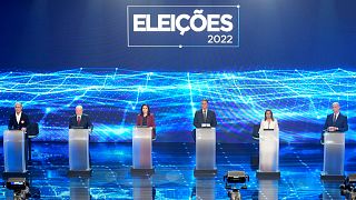 Six of Brazil's presidential candidates take part in first televised debate of elections