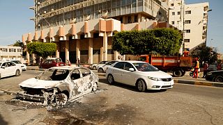 آثار الاشتباكات التي وقعت في طرابلس