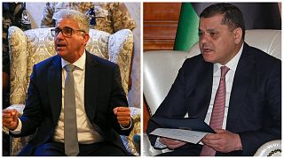 رئيس وزراء حكومة الوحدة الوطنية عبد الحميد الدبيبة و رئيس الحكومة المعينة من طرف البرلمان فتحي باشاغا.