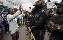 احتجاجات في وسط مدينة أنتاناناريفو، مدغشقر، في 23 يوليو 2022.