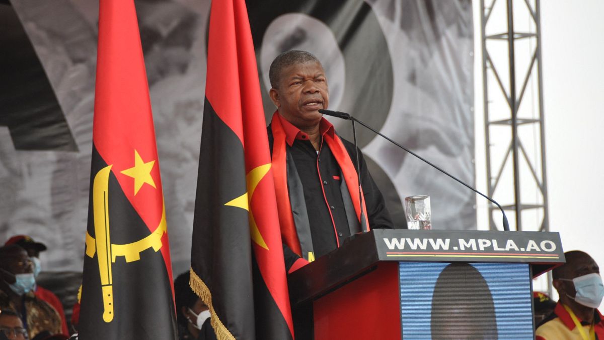 Archives : le président angolais sortant, Joao Lourenco, le 20 juillet 2022 lors d'un meeting à Luanda. 