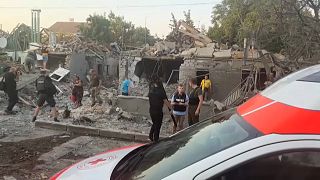 Des frappes antiaériennes russes ont touchés des habitations et des infrastructures de transport à Mykolaïv, dans le sud de l'Ukraine. 29 août 2022.