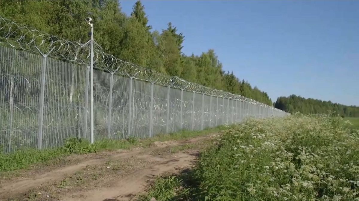 الحاجز الحدودي بين ليتوانيا وبيلاروس