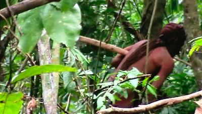 Une vidéo de l'homme publiée en 2018 par les autorités locales consacrées aux indigènes (FUNAI) - Capture vidéo 