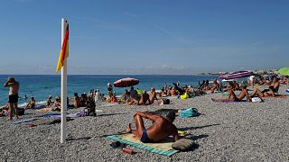 Plage à Nice, dans le sud de la France, le 24 août 2022