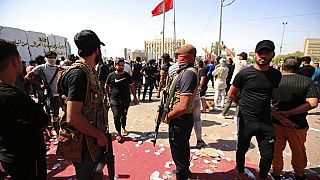 Des partisans de Moqtada al-Sadr à Bagdad (30 août 2022)