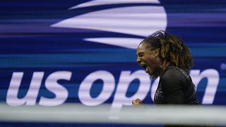 Serena Williams aux Etats-Unis lors du premier tour de l'US Open