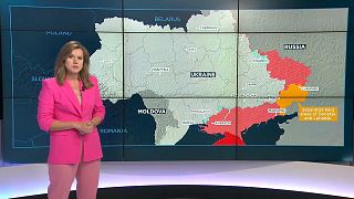 Sasha Vakulina vor Ukraine-Karte