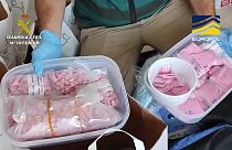 Cocaína rosa incautada por la Guardia Civil en Ibiza, 29 de agosto de 2022