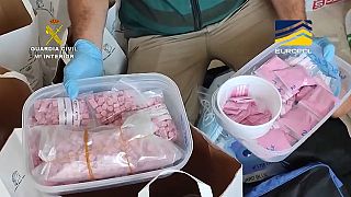 Cocaína rosa incautada por la Guardia Civil en Ibiza, 29 de agosto de 2022