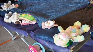 An emergency shelter for Ukrainian refugee children in Bad Kreuznach, Germany.