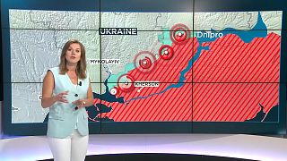 Sasha Vakulina presenta el Mapa de la guerra.