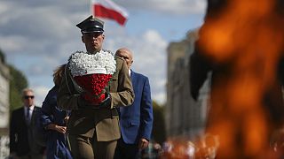 Lengyel katona a II. világháború kitörésének évfordulóján rendezett megemlékezésen